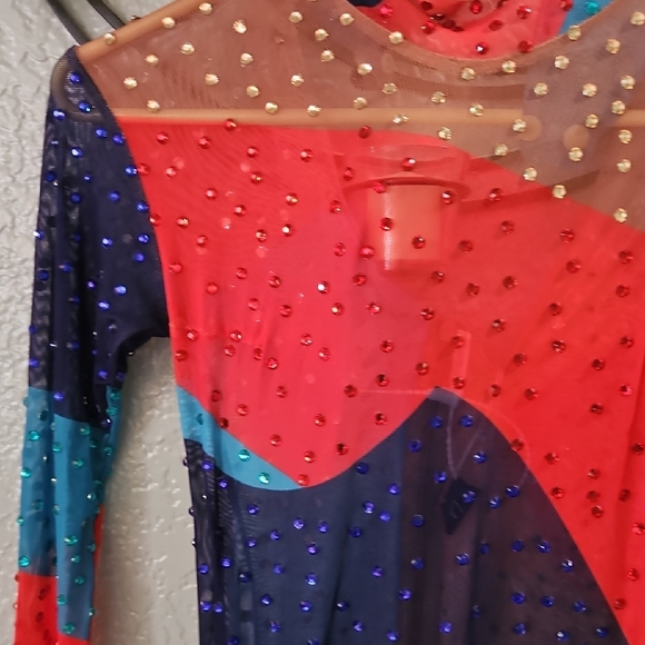 Vibrant Multicolor Long Sleeve Dress - Picture 7 of 8